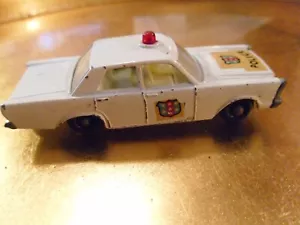 Lesney Matchbox Series #55/59 White Ford Galaxie Police Car c.1966 - Picture 1 of 7