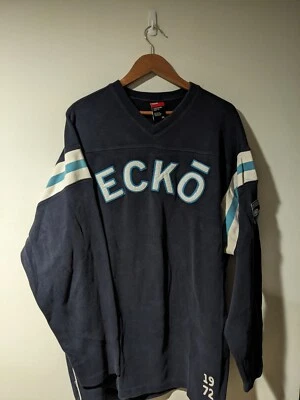 Vintage Y2K Ecko Unlimited Blue XX-Large Thermal Long-Sleeve - Image 1 of 4