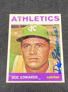Doc Edwards Athletics Signed Auto Autographed 1964 Topps Card #174 ~ COA - Picture 1 of 6