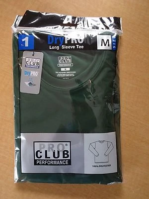 Nueva CAMISETA MANGA LARGA ProClub DryPro - Bosque Pequeña a 7XL ¡ENVÍO GRATUITO! Pro Club Foto 1 de 3