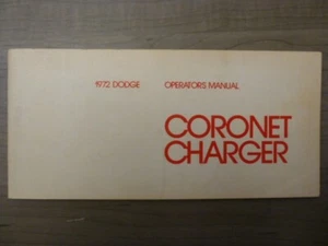 1972 Dodge Coronet / Charger Operators Manual - Picture 1 of 12