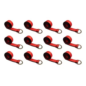 USA 12 Pack 2" x 10' Lasso Strap w/ D Ring Auto For Wheel Lift Tow Truck Trailer - Picture 1 of 7
