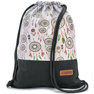 Leon By Bers Premium Turnbeutel Rucksack 35x45cm "TRAUMFÄNGER BUNT" - Bild 1 von 4