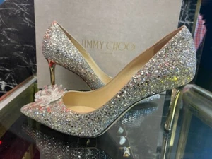 ZAPATOS CHAMPAG JIMMY CHOO ROMY 85 TALLA 38 1/2 - Imagen 1 de 4