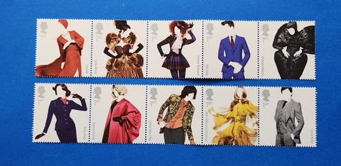 Great Britain Stamps, Scott 3022a, 3027a Complete Set MNH, Folded Cover