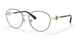 Versace 0VE1273D 1433 Gold/black Round Women's Eyeglasses - Picture 1 of 7