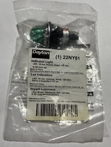 Dayton 22Ny61 Raised Indicator Light,Green,120V - Picture 1 of 2