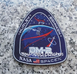 SPACE DM-2 FIRST CREWED FLIGHT - F9 ISS NASA SPACE Mission PATCH Behnken Hurley - Bild 1 von 1