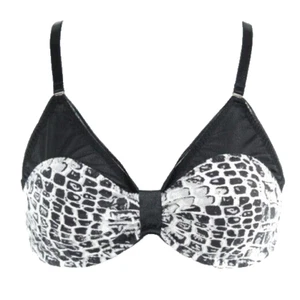 Underprotection Bra NEW $64 Sz M Black Gray Cream Selma Bamboo Blend Bra - Picture 1 of 15