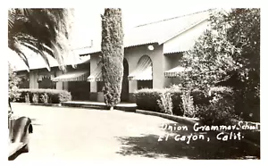 RPPC Street View Cajon Union Gymnasium El Cajon, ca 1930-1950 Postkarte - Bild 1 von 2