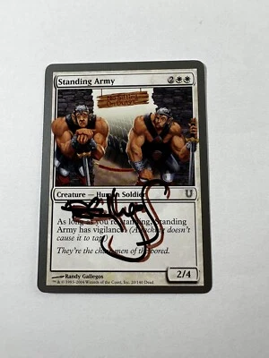 MTG Magic Standing Army Signed Artist Proof x1 UNH Unhinged Randy Gallegos - Image 1 of 2