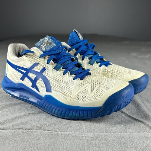 ASICS GEL RESOLUTION Scarpe da corsa atletica uomo 7 bianche stringate 1041A345