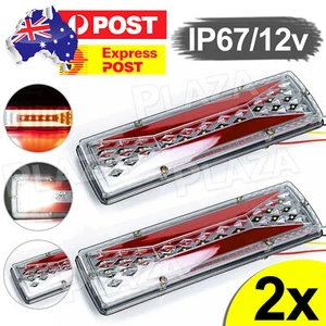 2Pcs/set LED Tail Lights Trailer Ute Caravan Truck Stop Indicator Rear LAMP 12V - Picture 1 of 9