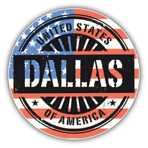 Calcomanía adhesiva para parachoques de coche sello grunge bandera de Dallas City EE. UU. - Imagen 1 de 1