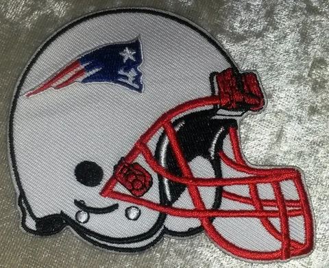 New England Patriots Helmet  3.5" Iron On Embroidered Patch ~USA Seller! Cover