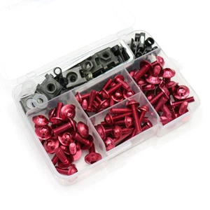 177PC Motorcycle Universal Fairing Bolt Kit Bodywork Screws Nut For Kawasaki BMW - Picture 1 of 15