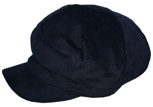 Cool4 XXL BREIT CORD BALLONMÜTZE Schwarz Bakerboy Newsboy Cap Mütze WBC04