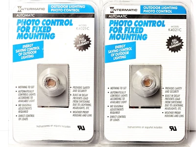 2 Intermatic K4021C Fixed Position Photo Control for Outdoor Lighting NEW - Image 1 of 4