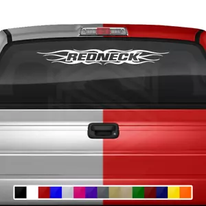 #121 REDNECK Decal Sticker Windshield Window Vinyl Graphic Banner Redneck Flame - Foto 1 di 6