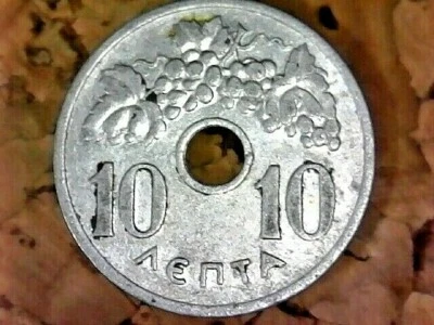 1959 KINGDOM OF GREECE 10 LEPTA--aluminum coin composition KM# 78 - Image 1 of 3