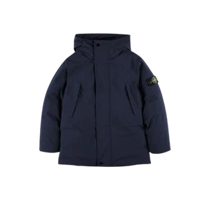 (Kids) Stone Island 40434 Wappen Patch Hooded Down Jacket Navy Blue - 24FW - Picture 1 of 1