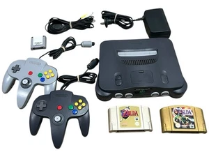 Consola Nintendo N64 PAL con 2 mandos, Zelda Majoras Mask Ocarina Of Time - Imagen 1 de 3
