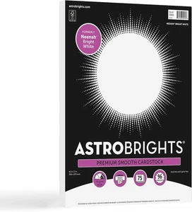 Astrobrights/Neenah hellweißer Karton, 8,5" x 11", 65 8,5 x 11, - Bild 1 von 4
