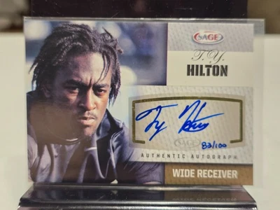2012 SAGE Autographs Gold #A23 T.Y. Hilton Rc - Image 1 of 2