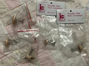 Bell Ceramics 30 mm & 20 mm Shoulder Plate Neck Connectors (5 PC) Wood/Metal NEW - Picture 1 of 5