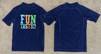 lot of 2 LANDS END boys rash guard swim shirt sz 7 - Image 1 of 2