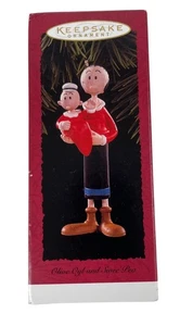 Hallmark Keepsake Ornament 1996 Olive Oyl And Sweet Pea /Popeye Cartoon - Picture 1 of 6