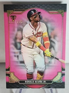 RONALD ACUNA JR Parallel #d /125 Tourmaline Pink 2022 Topps Triple Threads MVP - Picture 1 of 3