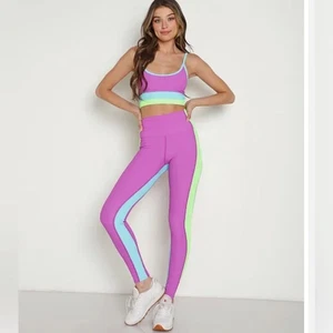 Beach Riot Colorblock Acanalado Leggings Frescos Talla L - Imagen 1 de 4