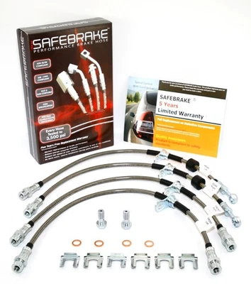 Mitsubishi EVO X CZ4A 2008-2016 brake upgrade - SAFEBRAKE Performance Hoses - Image 1 of 4