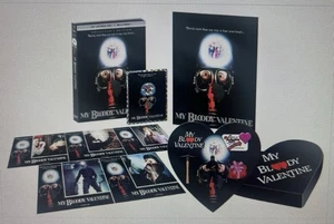 NEW! My Bloody Valentine 4K UHD + Blu-Ray SCREAM FACTORY & poster, pins, cards - Picture 1 of 11