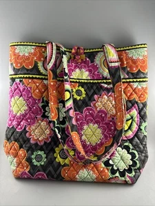 Vera Bradley Ziggy Zinnia Travel Tote Bag Handbag Purse Floral Vibrant NWOT - Picture 1 of 6