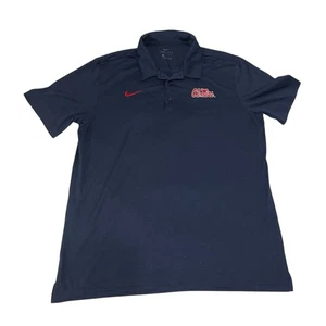 Ole Miss Rebels Nike Poloshirt Herren Large blau Dr-Fit SEC Fußball - Bild 1 von 8