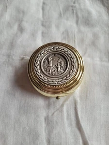 Pilulier cloisonné petite boite ronde Doré NOTRE DAME DU LAUS - Bild 1 von 6