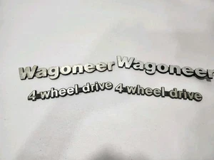 84-90 Jeep XJ Wagoneer LH or RH Fender Emblem Badge FSJ SJ Metal Pair Cherokee - Picture 1 of 5