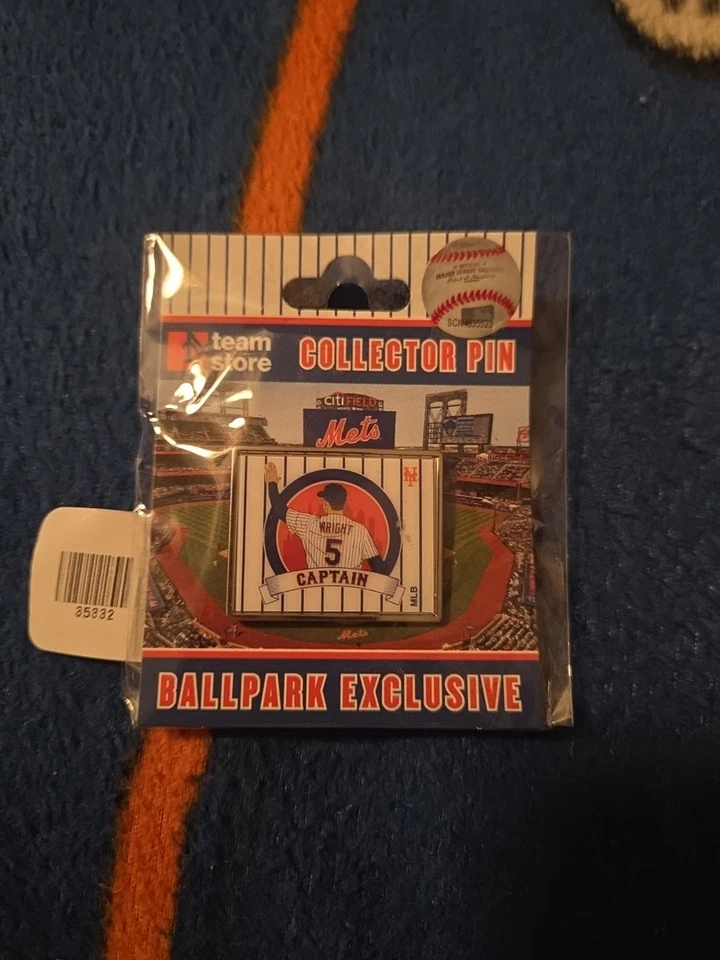 New York Mets David Wright Retirement Captain Pin #5 7/19/25 CitiField - Image 1 of 1