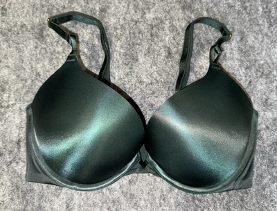 Victoria's Secret Bra 34D Bombshell Push up Plunge Botanical Green Adds 2 Cups - Image 1 of 3