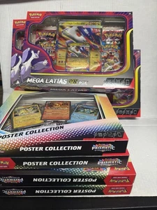 Pokemon Mega Latias EX Lot Of 3 Boxes/Prismatic Poster Collection Lot Of 4 Boxes - Picture 1 of 1