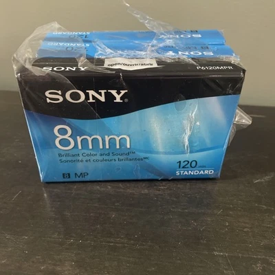 3 Pack Sony 8mm Video Cassette Tapes 120 Minute Video 8 MP Standard New Sealed - Image 1 of 3