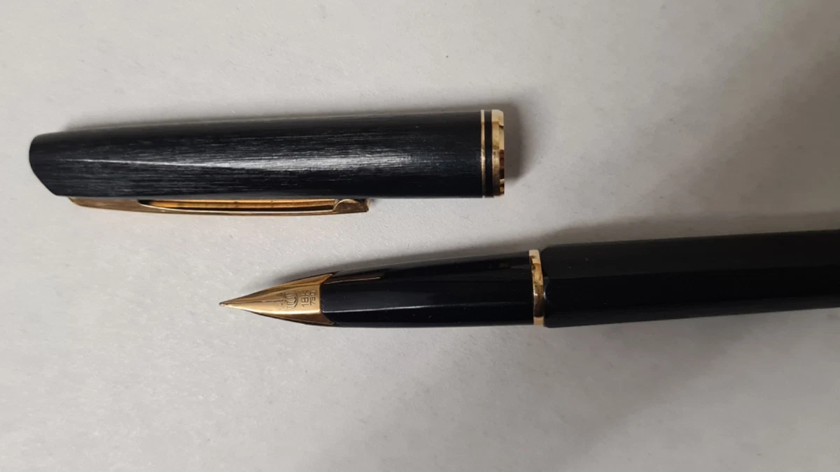 CLEO Classic Füllhalter In Schwarz – Mit 14 Karat Goldfeder (Breite B), Made In Germany