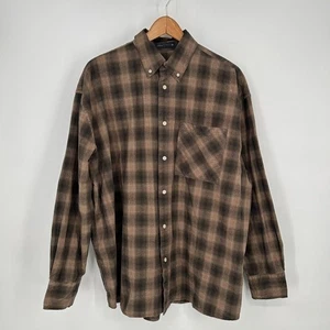 Camisa Zara Para Hombre Mediana Marrón Cuadros Botones Manga Larga - Imagen 1 de 7