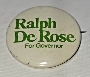 Ralph DeRose for Governor New Jersey 1973 political button - Picture 1 of 2