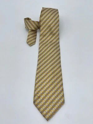 Corbata de seda para hombre VENTURI UOMO AMARILLA Y GRIS muy bonita apariencia para muchas ocasiones Foto 1 de 4