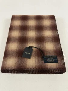 FILSON MACKINAW WOOL BLANKET BROWN/TAN OMBRÉ NWT - Picture 1 of 5