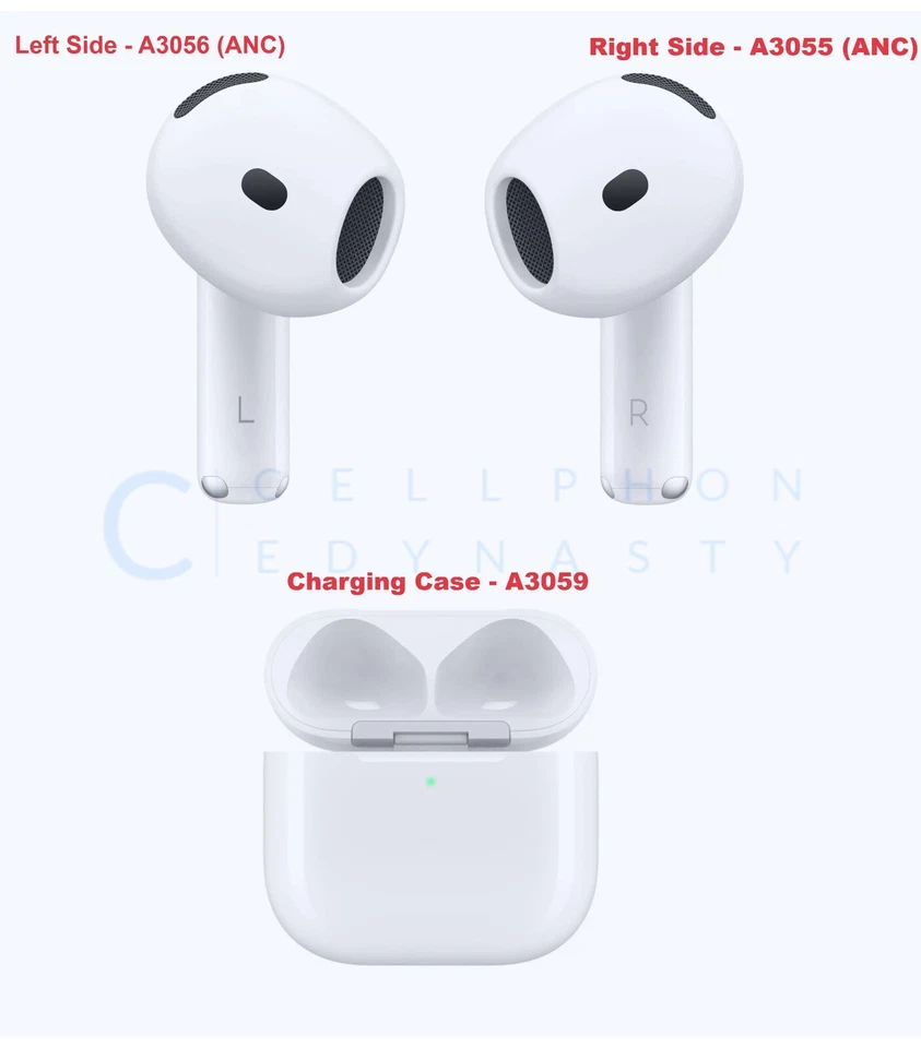 Apple AirPods 第 4 代 ANC - 左、右、保护壳 仅供更换 — 第 1/1 张图片
