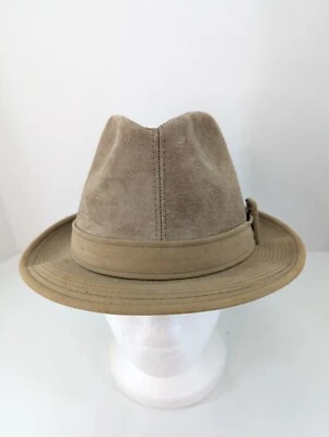 Dobbs Vintage Avanti Hombre Fedora Marrón Claro Gamuza Talla 7 1/8 con Caja Foto 1 de 4